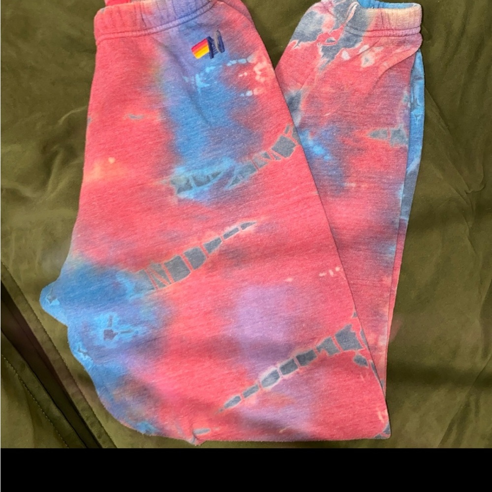 Aviator Nation Pink and Blue womens Sweatpants